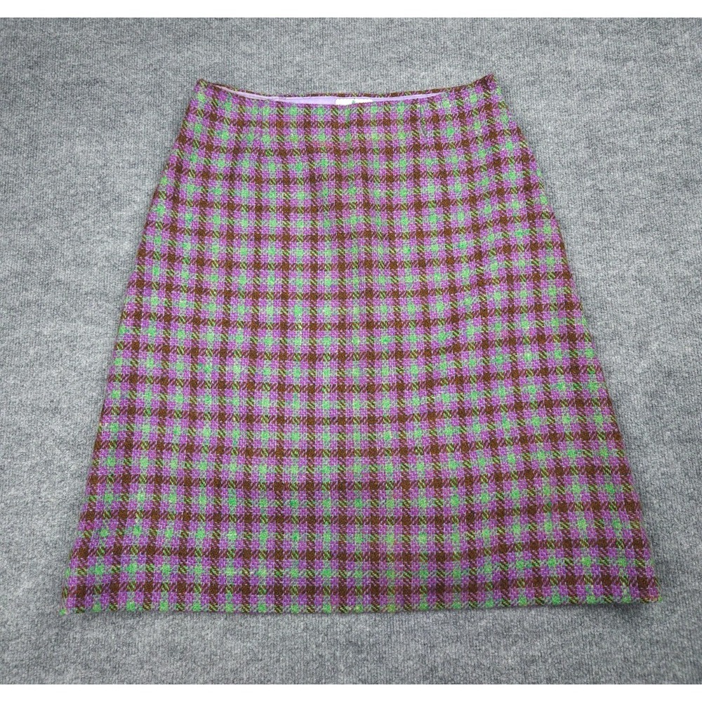 TRUE Vintage Wool Skirt Women's 30" Waist x 26" Length Plaid Ireland Tweed
